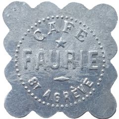 15 centimes - Café Faurie - St-Agrève [07]