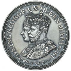 Medal - George V Coronation, H. Jenkins, plated bronze