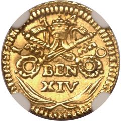 1/2 Scudo d`Oro - Benedetto XIV St. Peter - Bust