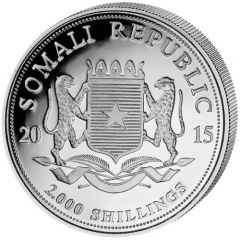 2000 Shillings Elephant, Silver