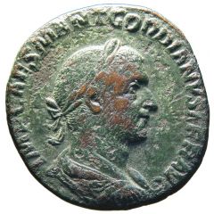 Sestertius - Gordian I ROMAE AETERNAE S C, Roma and Victory