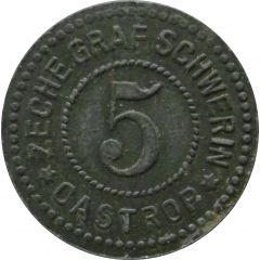 5 Pfennig - Castrop Zeche Graf Schwerin