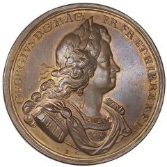 Medal - George I Act of Grace and Free Pardon, armoured bust