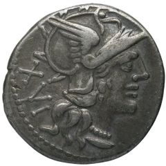 Denarius L. Atilius Nomentanus, L•A͡TILI NOM