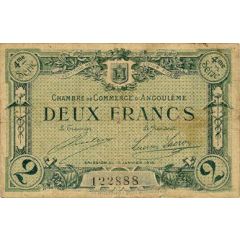 2 Francs - Chambre de Commerce d`Angoulême [16] <4ème série>