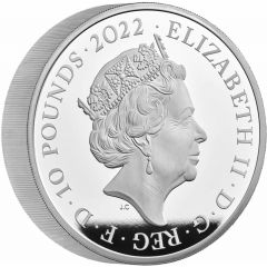 10 Pounds - Elizabeth II Edward VII, Silver Piedfort