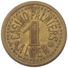 1 Franc - Casino Palmiers Alger