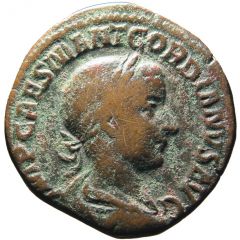 Sestertius - Gordian III P M TR P II COS P P S C, Victory