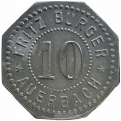 10 Pfennig - Auerbach Fritz Burger