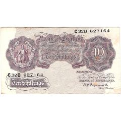 10 Shillings Emergency Wartime issue, with thread
