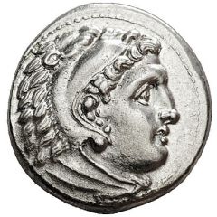 Drachm In the name of Alexander III, Kolophon
