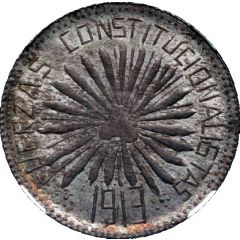 50 Centavos Hidalgo del Parral, reeded edge