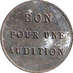 Phonograph Token - Bon pour une audition Small module, without mint mark