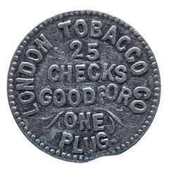 1/25 Plug of Tobacco - London Tobacco Co. London, Ontario
