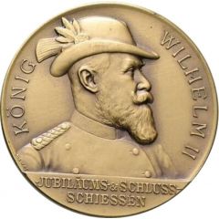Medal - Jubilee shooting and 60th anniversary of the shooting guild in Cannstatt - Wilhelm II