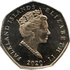50 Pence - Elizabeth II Southern Rockhopper