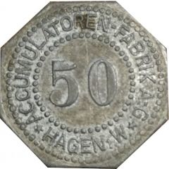 50 Pfennig - Hagen Accumulatoren-Fabrik