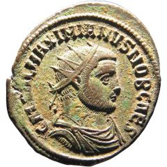 Antoninianus - Galerius as Caesar IOVI ET HERCVLI CONS CAES, Jupiter