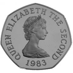 50 Pence - Elizabeth II 2nd portrait, large type