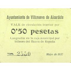 0.50 Pesetas Villanueva de Alcardete