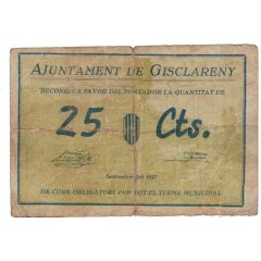 25 Céntimos Gisclareny