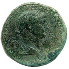 Sestertius - Trajan SENATVS POPVLVSQVE ROMANVS S C, Felicitas