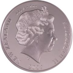1 Dollar - Elizabeth II Posthumous, 4th Portrait - Tokoeka Kiwi, Silver BU