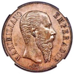 1 Peso - Maximiliano I Pattern Strike, Large Letters