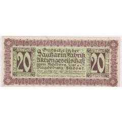 20 Pfennigs Saccharin-Fabrik AG