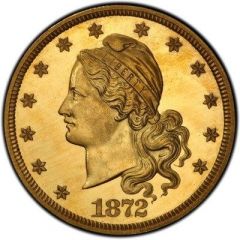 20 Dollars `1872 Double Eagle` Pattern, gold