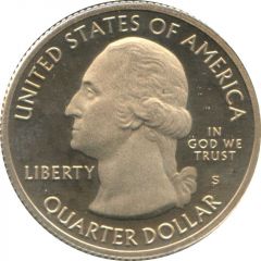 1/4 Dollar `Washington Quarter` Gettysburg National Military Park, Pennsylvania