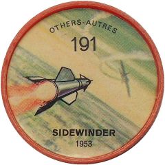 Token - Jell-O Aircraft #191; Sidewinder