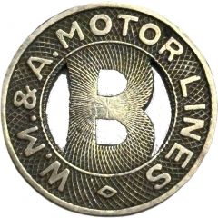 1 Fare - W.M.and A. Motor Lines Washington, District Of Columbia