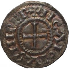 Denier - Charles II as emperor, Chalon mint, Type 1