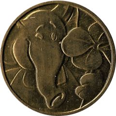 New Year Token Elephant and 4-leaf clover