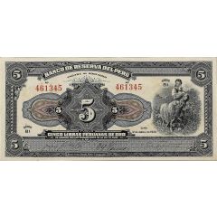 50 Soles de Oro Overprinted on P#50