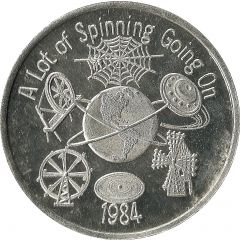 Mardi Gras Token - Krewe of Mid-City - A Lot of Spinning Going On New Orleans, Louisiana