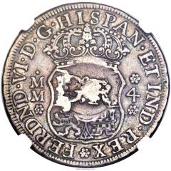 3 Shilling 4 Pence - George II Countermarked 4 Reales of Ferdinand VI