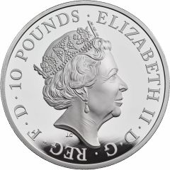 10 Pounds - Elizabeth II Griffin of Edward III, Silver Proof