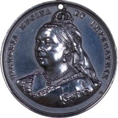 Medal - Victoria Diamond Jubilee, Weybridge, white metal