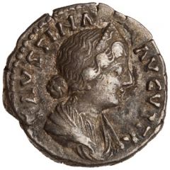 Denarius - Faustina the Younger LAETITIA, Laetitia