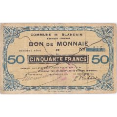50 Francs Commune de Blandain