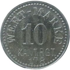 10 Pfennigs - Kamenz Kant. Rgt. 178
