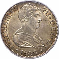 8 Reales - Fernando VII Seville,1st portrait