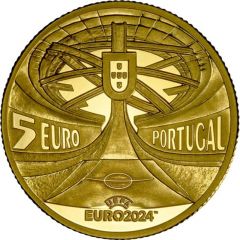 5 Euros UEFA Euro 2024, gold