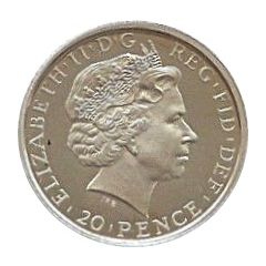 20 Pence - Elizabeth II 4th portrait, 1/10 oz Fine Silver