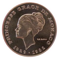 10 Francs - Rainier III Princess Grace, trial