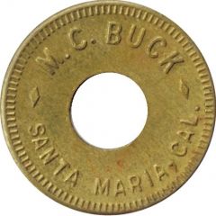 Token - M.C. Buck Santa Maria, California