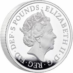 5 Pounds - Elizabeth II Posthumous, Yale of Beaufort, Silver Proof