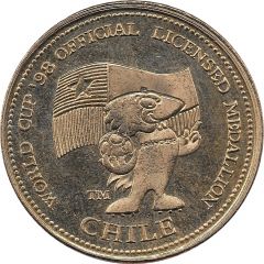 Official Licensed Medallion - France 98 World Cup Chile